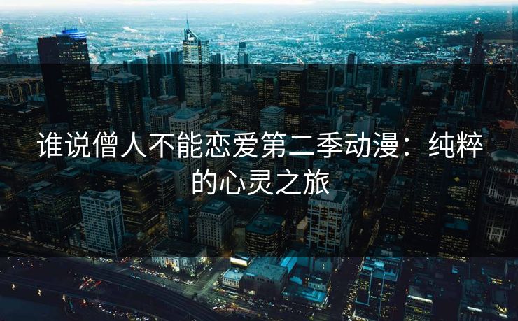 谁说僧人不能恋爱第二季动漫：纯粹的心灵之旅