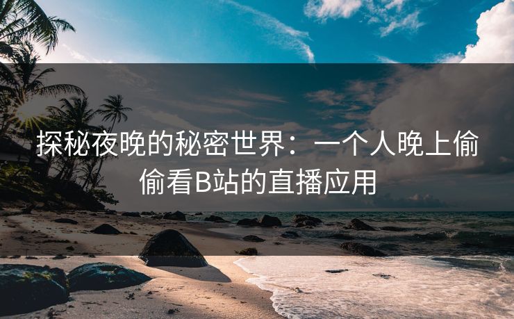 探秘夜晚的秘密世界：一个人晚上偷偷看B站的直播应用