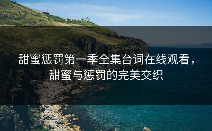 甜蜜惩罚第一季全集台词在线观看，甜蜜与惩罚的完美交织